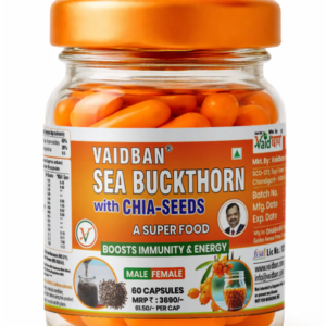 Ayusveda Sea Buckthorn with Chia Seeds - Immunity & Energy Booster (60 Capsules)